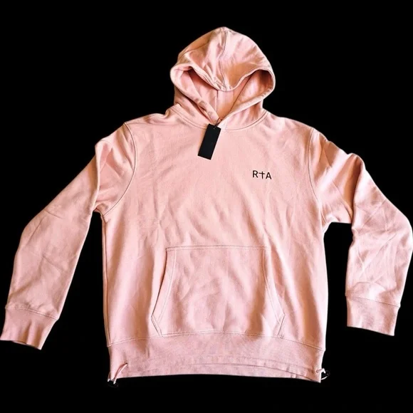 RtA Heavyweight Hoodie Blush Pink/Salmon color  New - Picture 2 of 8